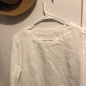 Not Perfect Linen 3/4 sleeve top